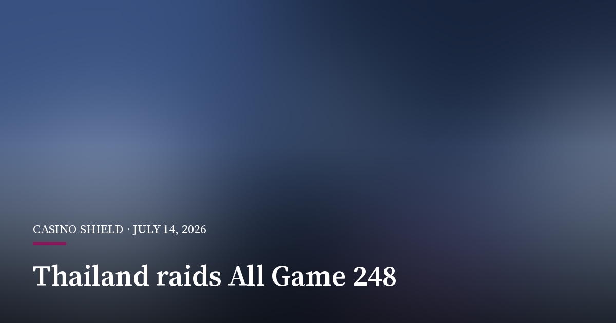 Thai Police Arrest 12 in All Game 248 Crackdown