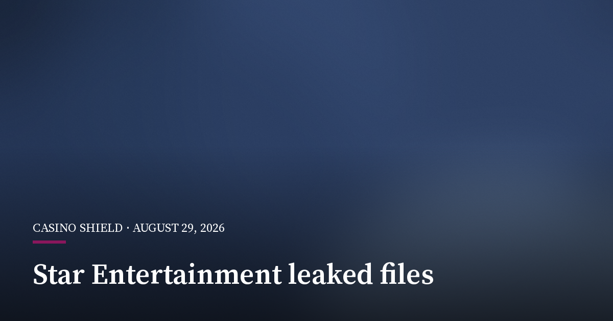 Leaked Star Files Show Sharp Cuts to Problem-Gambling Work