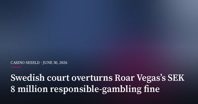 Swedish Court Overturns Roar Vegas’s SEK 8 Million Responsible-Gambling Fine