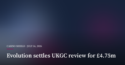 Evolution Settles UKGC Review for £4.75 Million