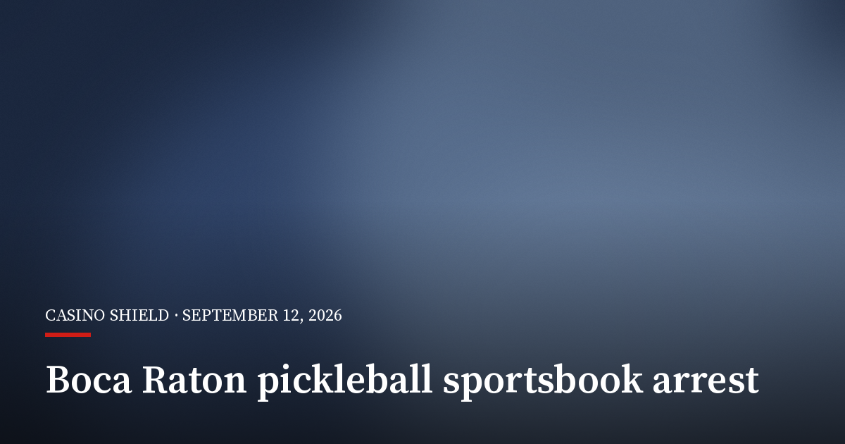 Boca Raton Pickleball Player Accused in Online Sportsbook Case