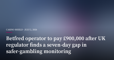 Betfred Operator to Pay £900,000 After UK Regulator Finds a Seven-Day Gap in Safer-Gambling Monitoring
