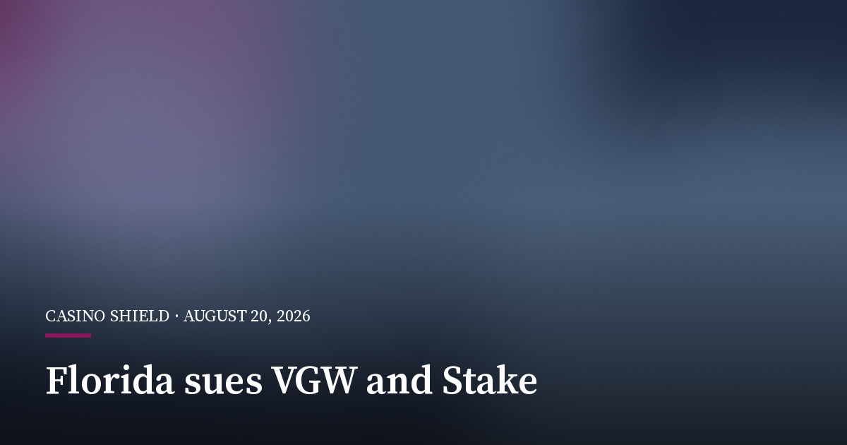 Florida Sues VGW and Stake Over Sweepstakes Casinos